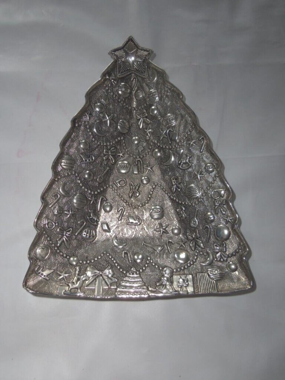 International Silver Company Christmas Tree Candy Dish Silverplated -071204